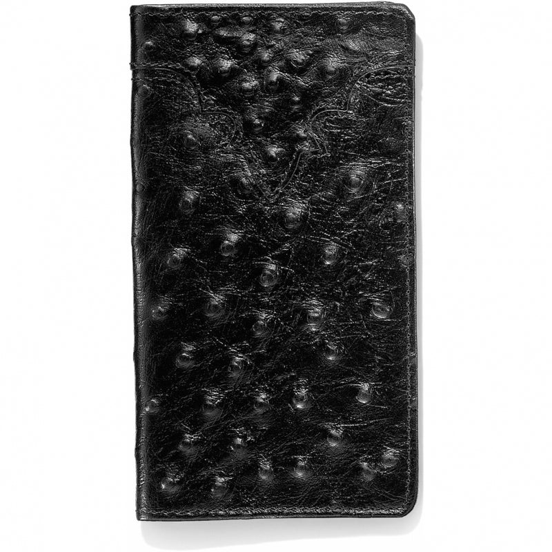 Silver Creek 06233 Ostrich Print Checkbook Wallet