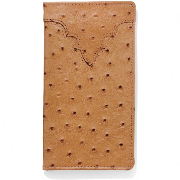 Silver Creek Style 06237 Ostrich Print Checkbook Wallet