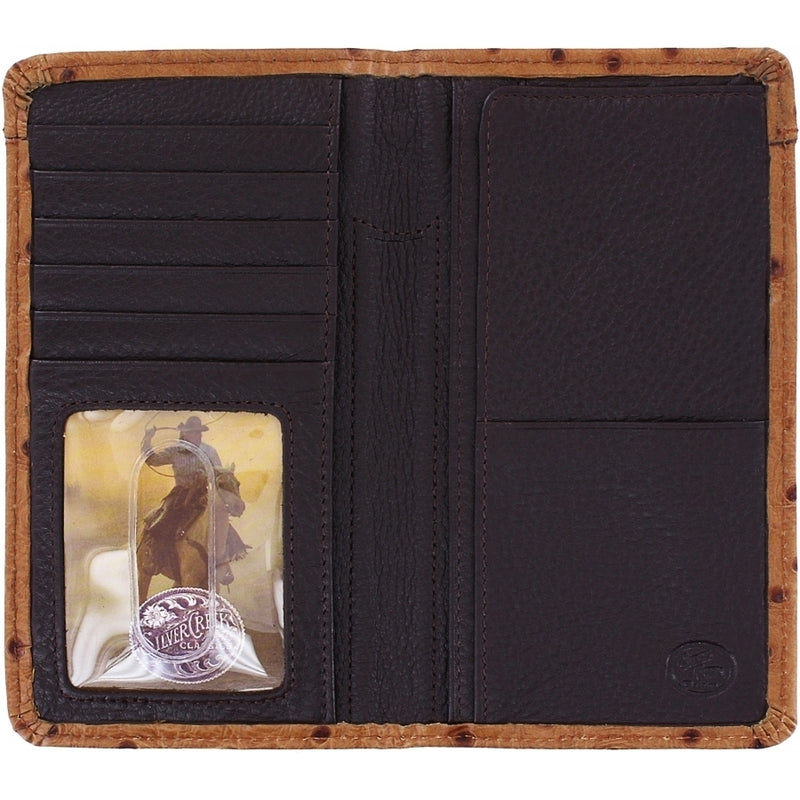 Silver Creek Style 06237 Ostrich Print Checkbook Wallet