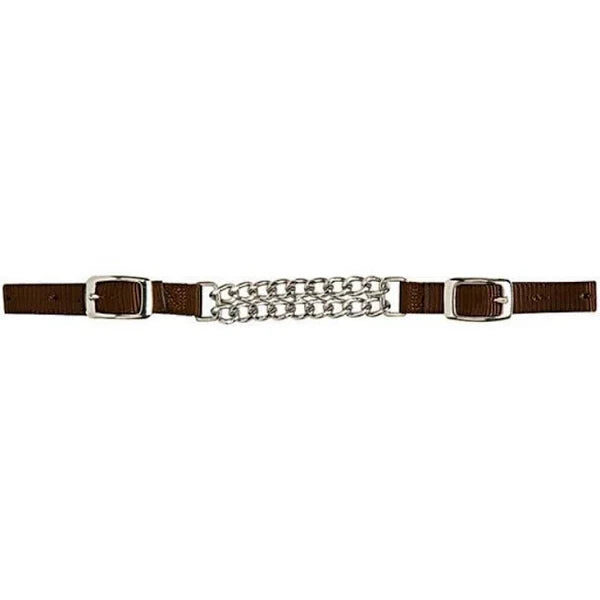 Jerry Beagley Nylon Curb Chain Double Chain Brown