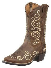 Children's Ariat 10010256 Shelleen 8" Distressed Brown Snip toe *CLOSEOUT*