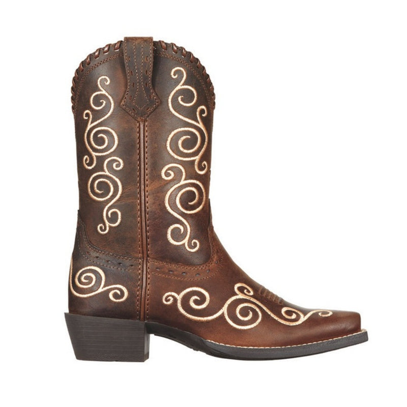 Children's Ariat 10010256 Shelleen 8" Distressed Brown Snip toe *CLOSEOUT*