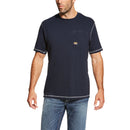 Men's Ariat Rebar short sleeve work T-Shirt in Navy. 