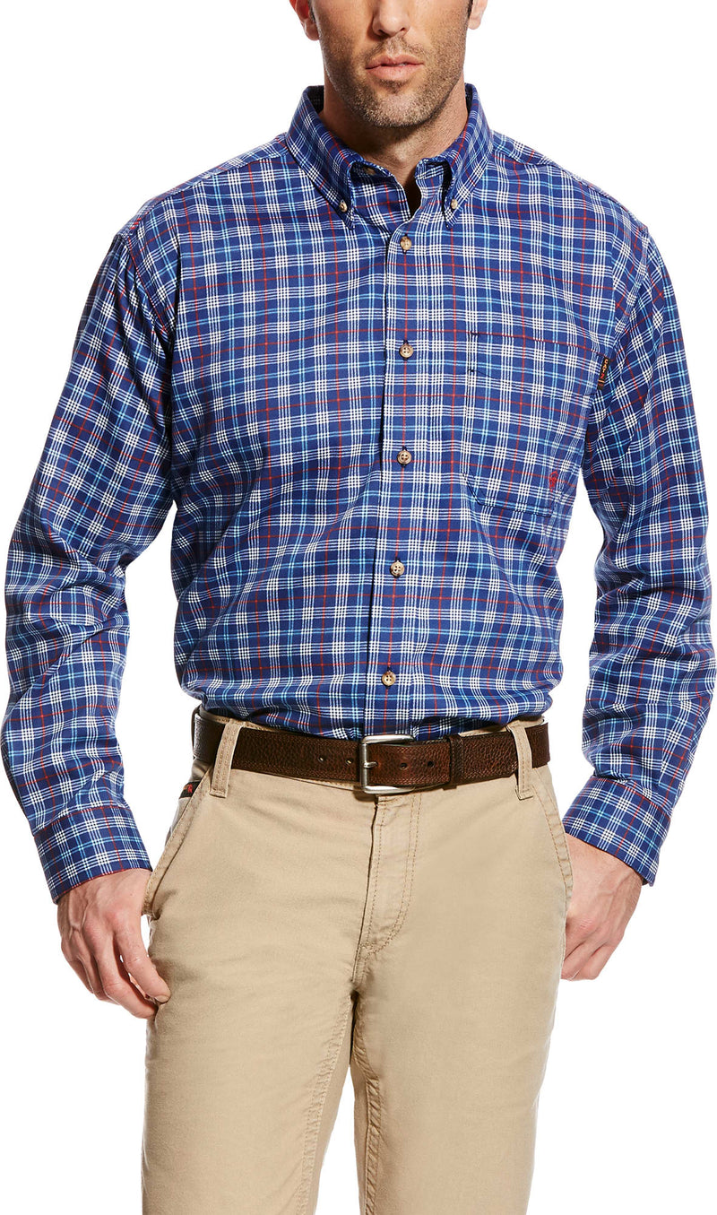 Men's Ariat 10020807 True Blue Collins FR Long Sleeve Shirt *Closeout*