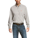 Men's Ariat long sleeve FR work shirt in Heather Grey.
