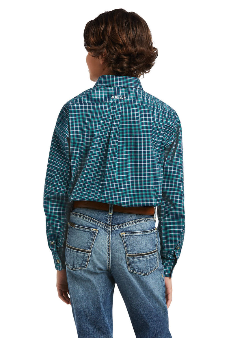Children's 10039568 Deep Pacific Blue Pro Declan Classic Fit Long Sleeve Shirt
