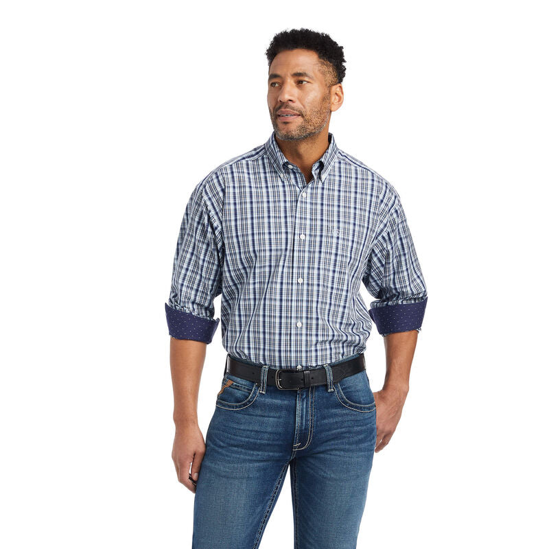 Ariat 10042321 Men's Wrinkle Free Igor Classic Fit Shirt In Airy Blue