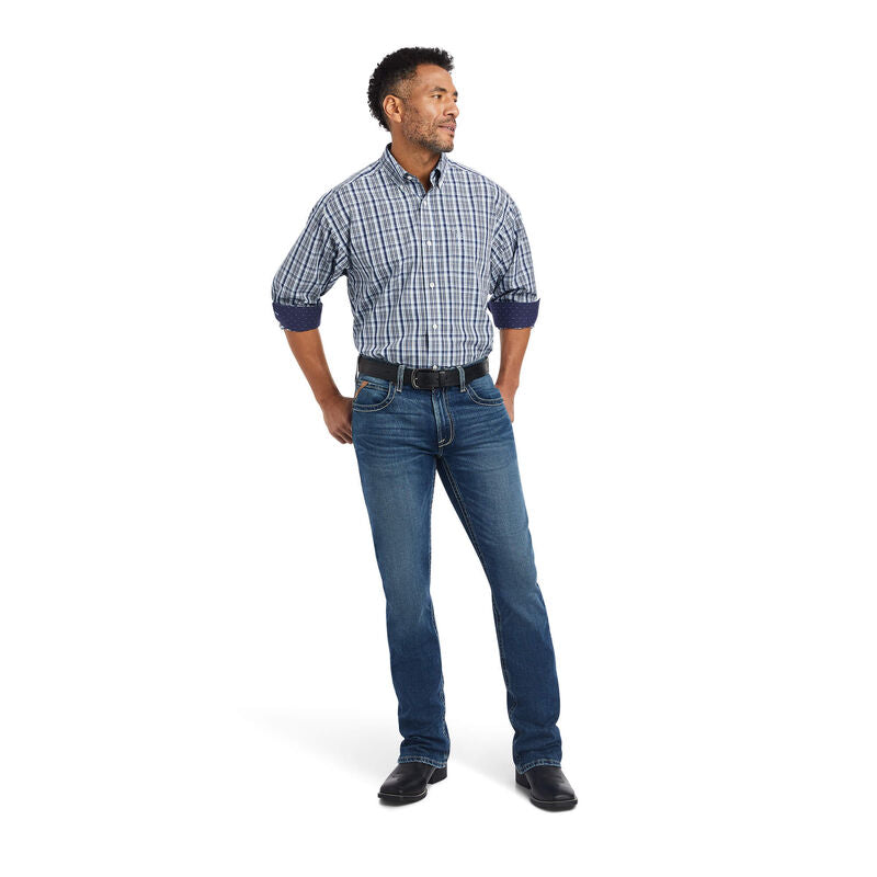 Ariat 10042321 Men's Wrinkle Free Igor Classic Fit Shirt In Airy Blue