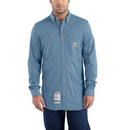 Carhartt Flame-Resistant Force® Medium Blue Cotton Hybrid Shirt *Closeout*