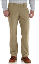 Carhartt Rugged Flex® Dark Khaki Rigby Dungaree Work Pants SALE
