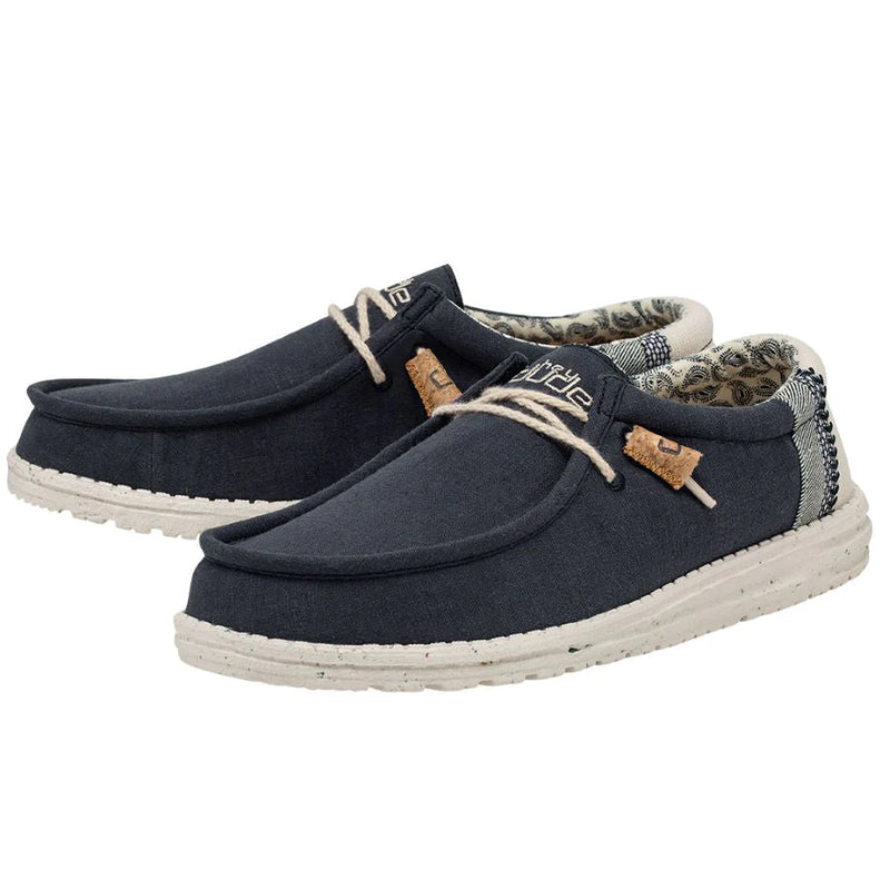 Men's Hey Dude 40015-410 Wally Break Stitch Navy (also has Women's sizes)