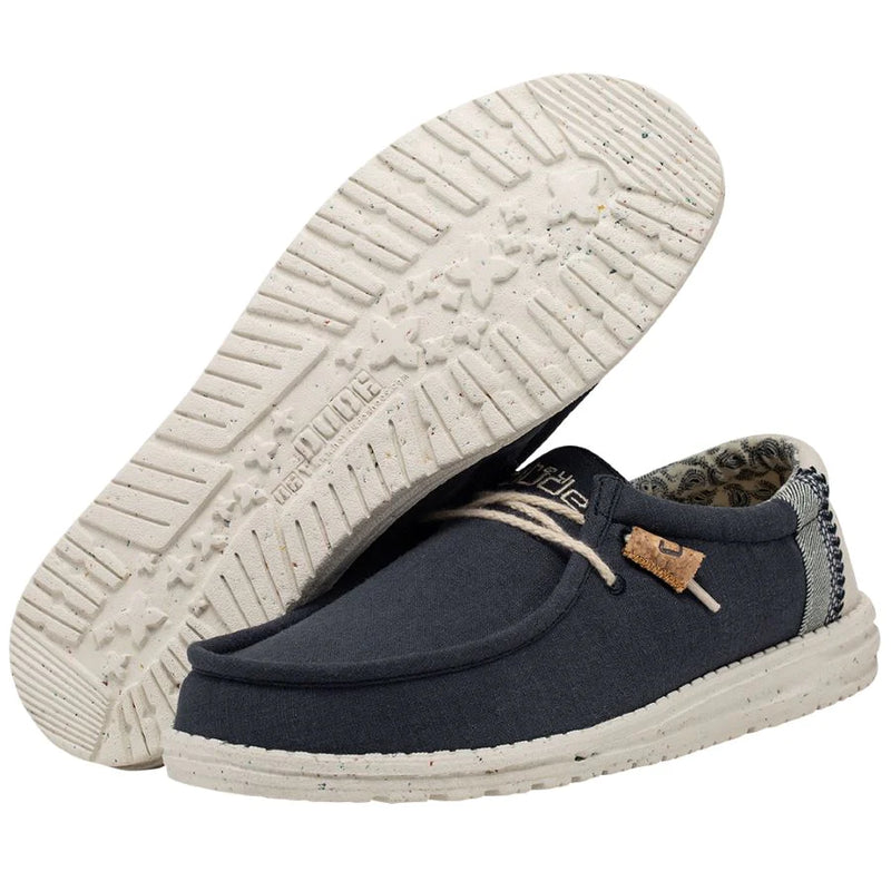Men's Hey Dude 40015-410 Wally Break Stitch Navy (also has Women's sizes)