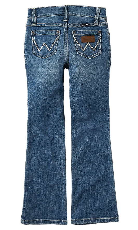 Girl's Wrangler 112321496 Jasmine Premium Patch® Boot Cut Jeans (4-14)