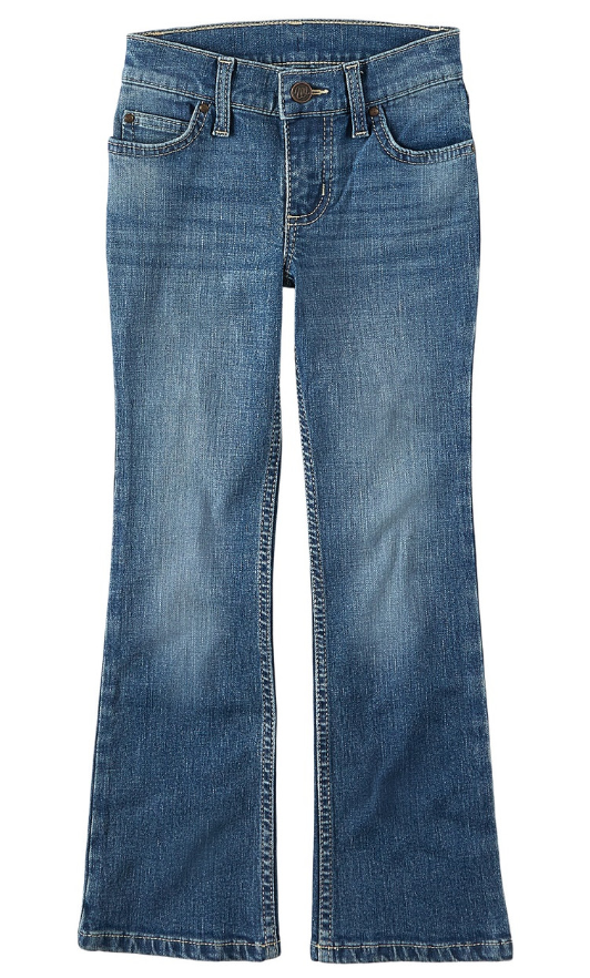 Girl's Wrangler 112321496 Jasmine Premium Patch® Boot Cut Jeans (4-14)