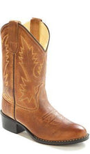 Children's Old West 1129 Tan Round Toe SALE BOOT
