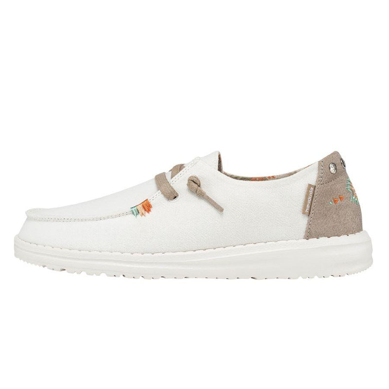 Women's Hey Dude 122130204 Wendy Rodeo White Aztec Shoe