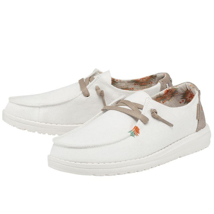 Women's Hey Dude 122130204 Wendy Rodeo White Aztec Shoe