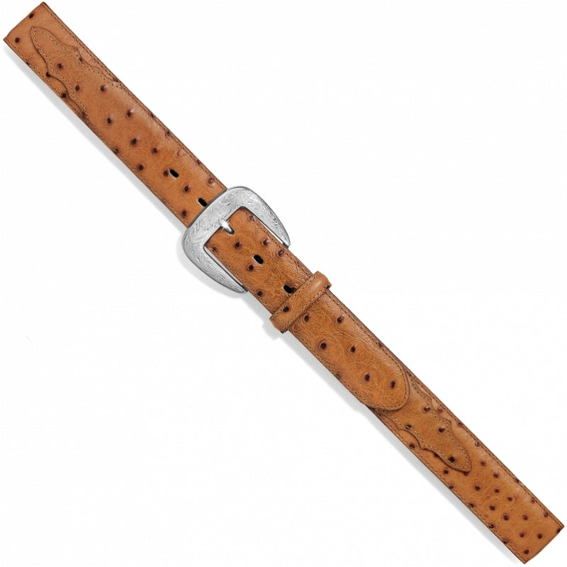 Tony Lama 1377L Tan Ostrich Print Dress Belt