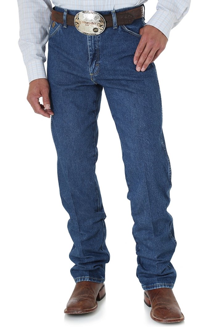 Wrangler 13MGSHD Men's Heavyweight Stone Denim Prewashed George Strait Cowboy Cut® Original Fit Jean (SHOP IN-STORES TOO)