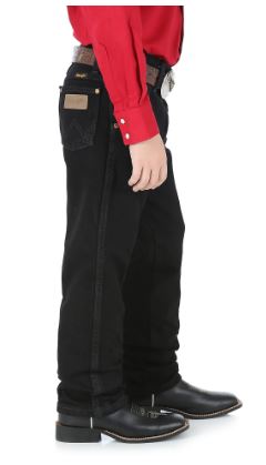 Boy's Wrangler 13MWBBK Overdyed Black Cowboy Cut® Collection Original Fit Jeans (8-18)