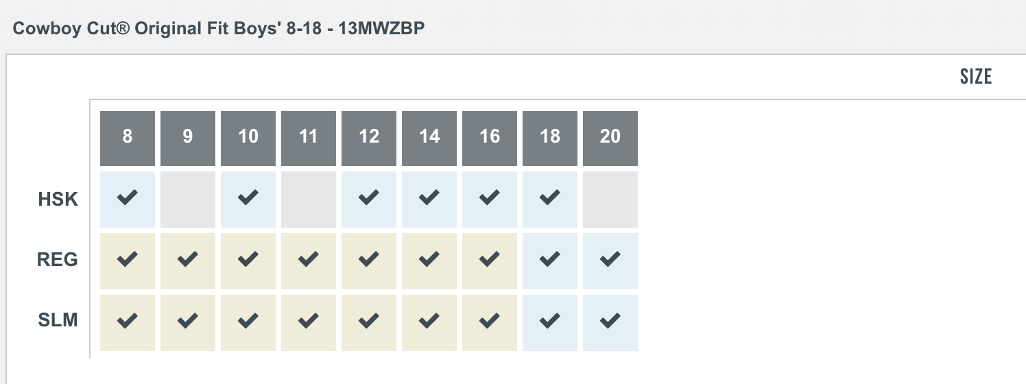 Boy's Wrangler (sizes 8-18) Prewashed Indigo Cowboy Cut® Original Fit Jeans