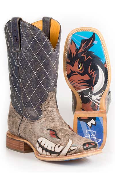 Men's Tin Haul 14-020-0007-0202 BR "Not Boaring" 13" Brown Wide Square Toe LAST ONE