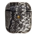 MB Airpod Black Python Print Case w/Carabiner