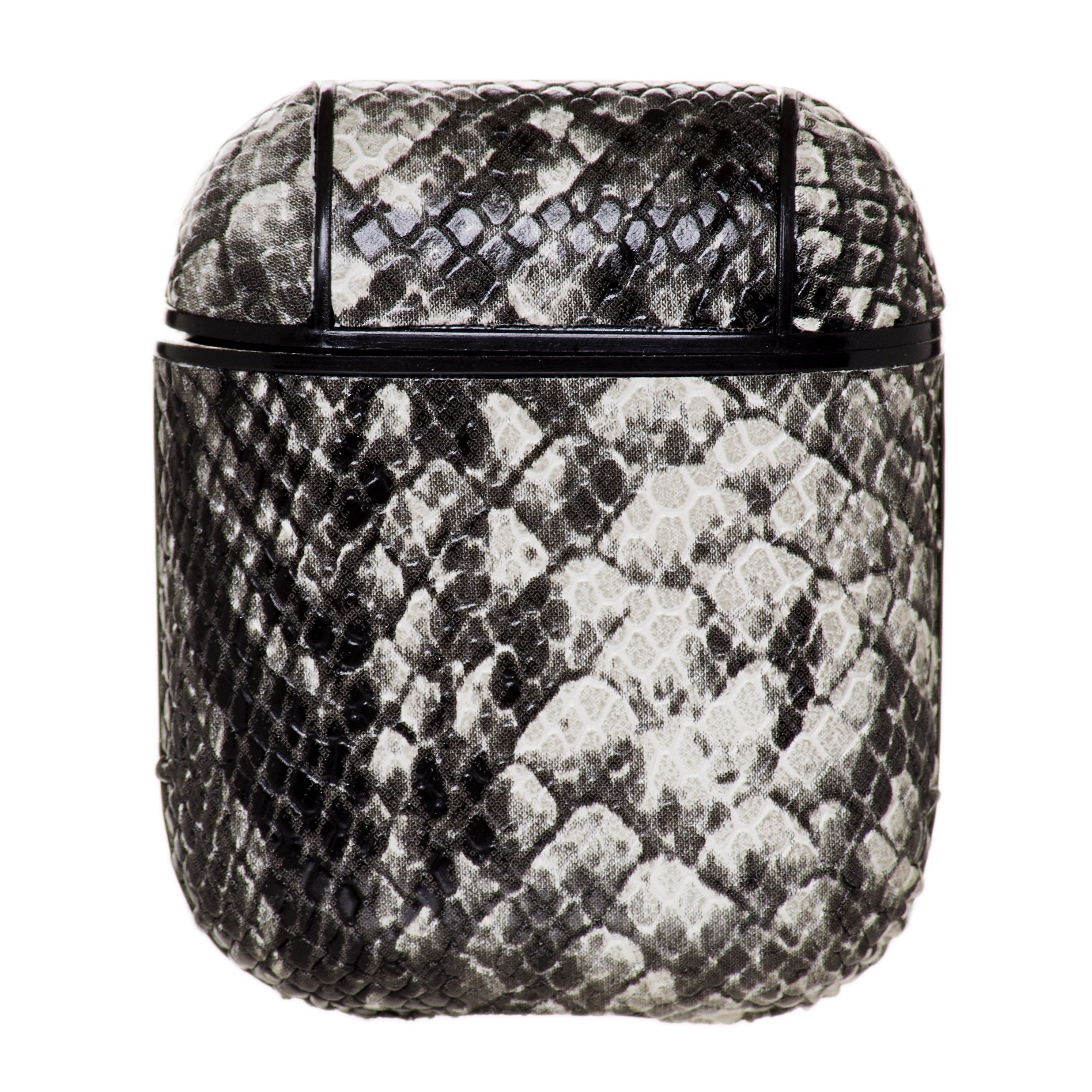 MB Airpod Black Python Print Case w/Carabiner