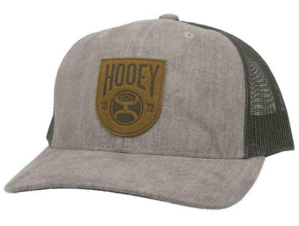 Hooey 2103T-GYCH "Bronx" Grey/Charcoal 6-Panel Trucker Snap Back Cap (CLOSEOUTS)