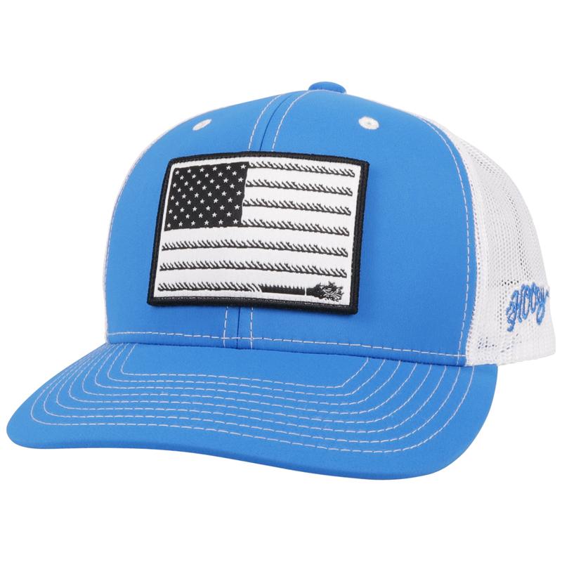 Hooey 2110T-BLWH "Liberty Rope" Blue/White Snap Back Cap