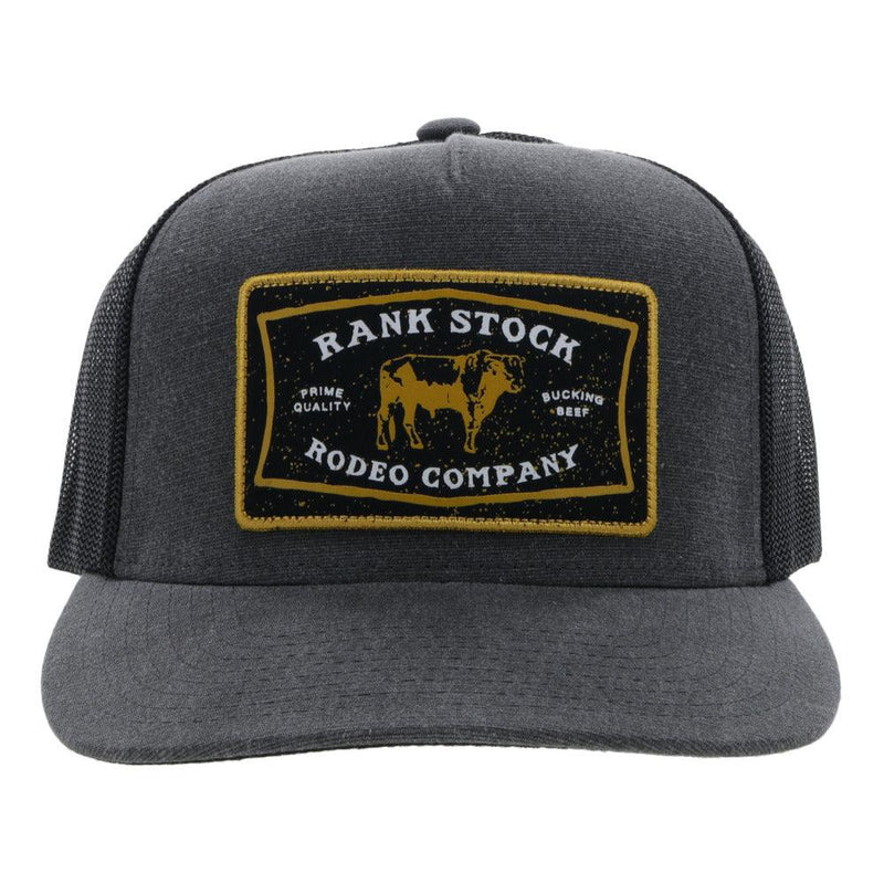 Hooey 2158T-CHBK "Rank Stock" Charcoal/Black Snap Back Cap