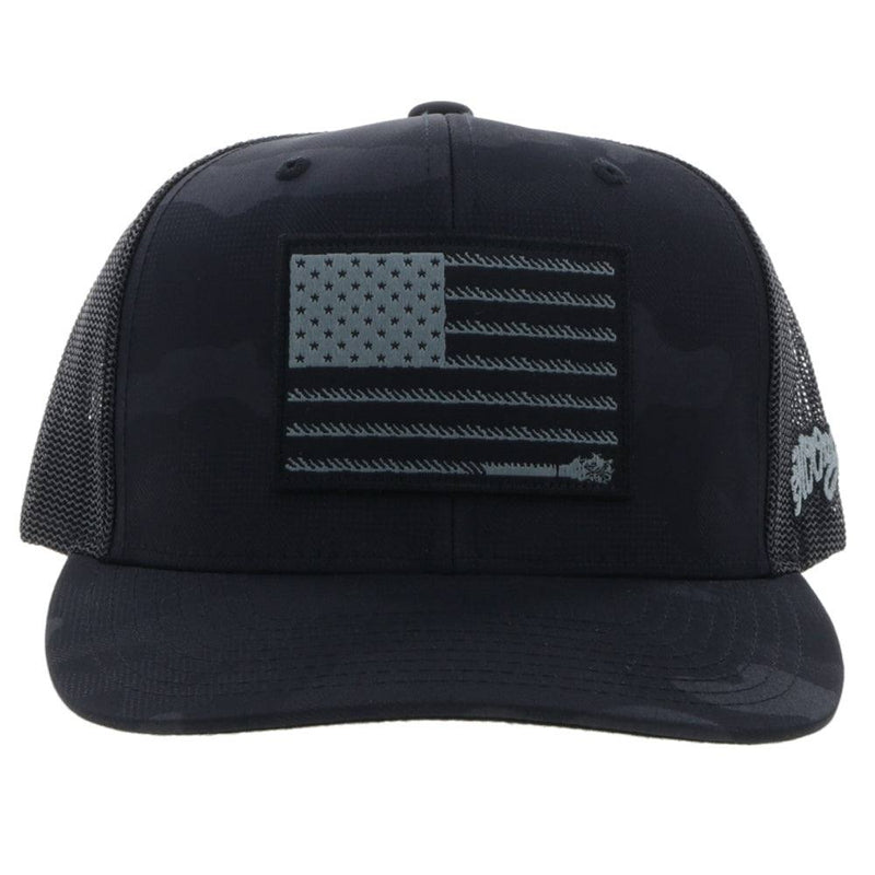 Hooey 2210T-BK "Liberty Roper" Black/Black Snap Back Cap