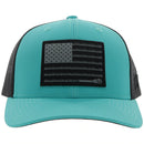 Hooey 2210T-TQBK "Liberty Roper" Turquoise/Black Snap Back Cap