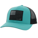 Hooey 2210T-TQBK "Liberty Roper" Turquoise/Black Snap Back Cap