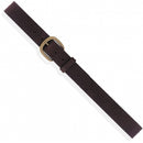 Men's Justin brown leather belt with a brass buckle.