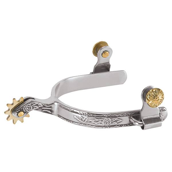 Weaver Leather 25-8509 Ladies SS Roping Spurs with Engraved Band