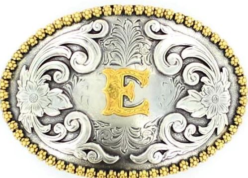 Nocona Oval Initial Belt Buckles