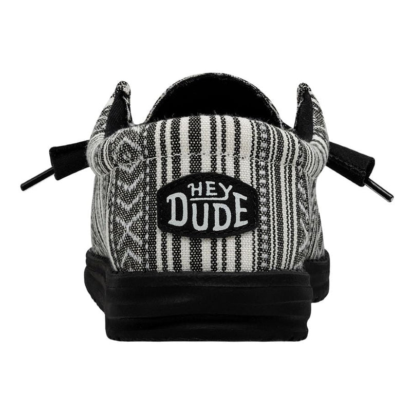 Men's Hey Dude 40017-0YB Wally Serape Black Gravel Shoe (also has Women's and Youth sizes)