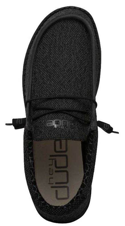 Men's Hey Dude 40019-0XJ Wally Sox Micro Total Black Shoe (also has Women's sizes)