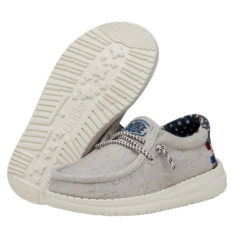 Hey Dude Wally Toddler Off White Patriotic 40031-1K1