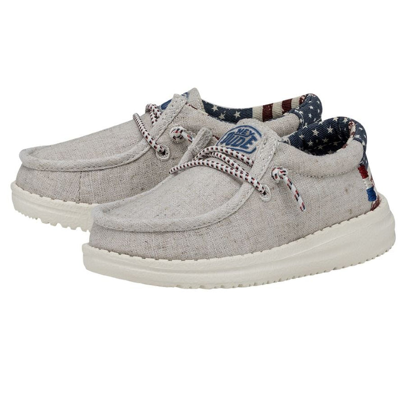 Hey Dude Wally Toddler Off White Patriotic 40031-1K1