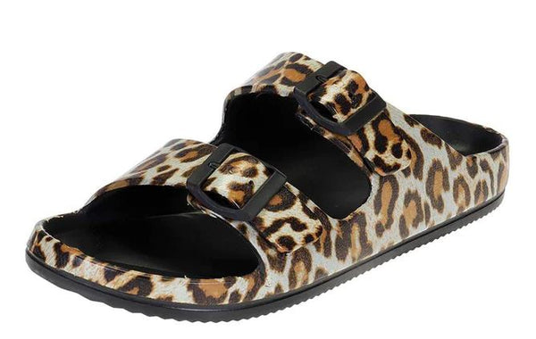 Women's Corkys Hey Girl 41-5134-LEOP Leopard Waterslide Slide FINAL SALE CLOSEOUT
