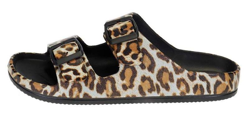 Women's Corkys Hey Girl 41-5134-LEOP Leopard Waterslide Slide FINAL SALE CLOSEOUT