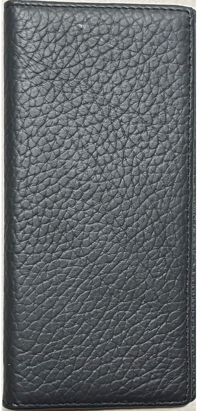 Top Notch Accessories 420BK Black Pebbled Leather Tall Wallet