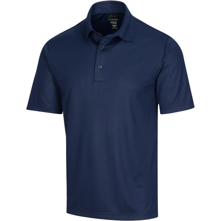 Greg Norman G7S22K470 Navy Protek ML75 Microlux Embossed Polo FINAL SALE