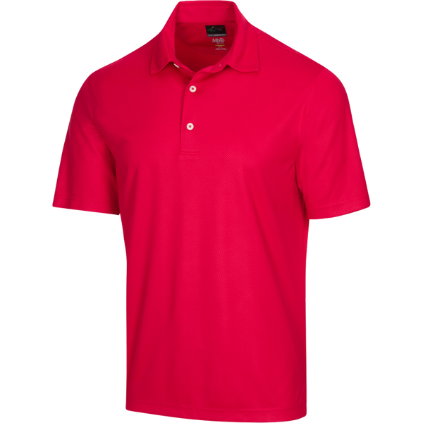 Greg Norman G7S22K470 British Red Protek ML75 Microlux Embossed Polo FINAL SALE