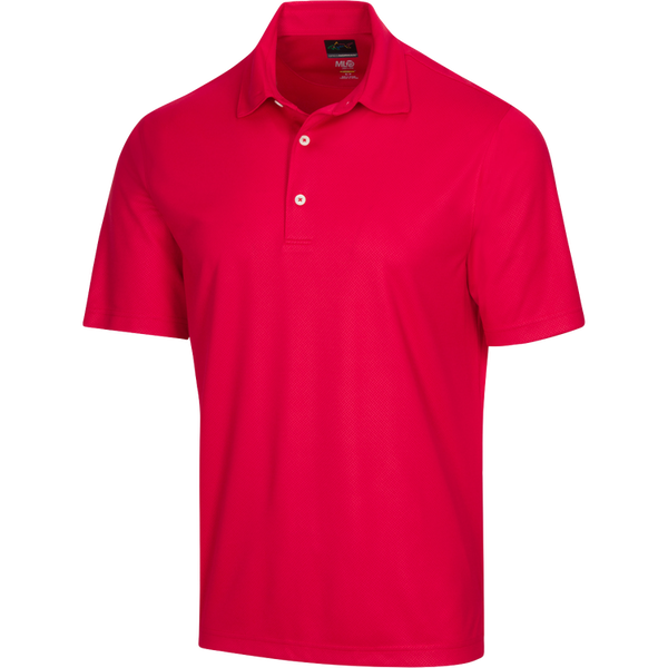 Greg Norman G7S22K470 British Red Protek ML75 Microlux Embossed Polo