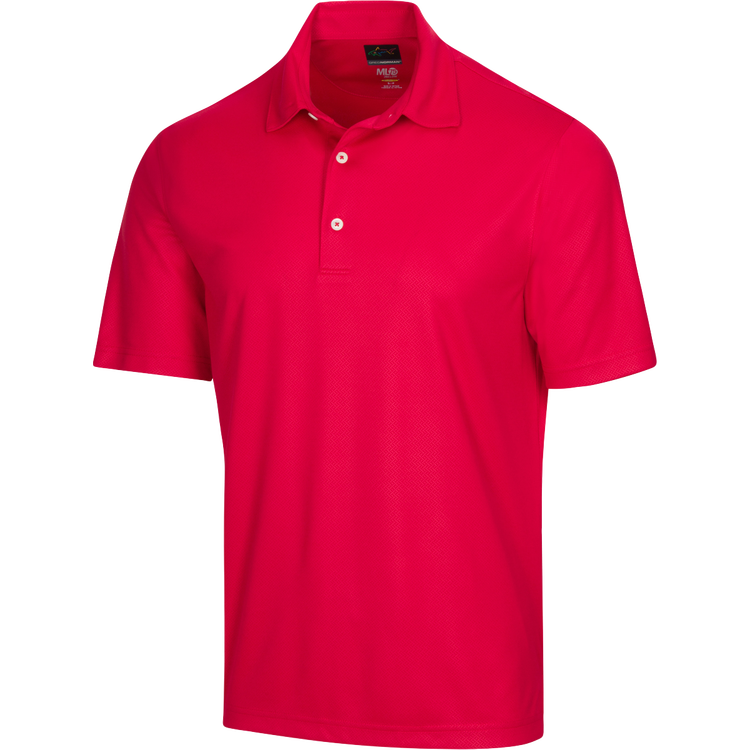 Greg Norman G7S22K470 British Red Protek ML75 Microlux Embossed Polo FINAL SALE