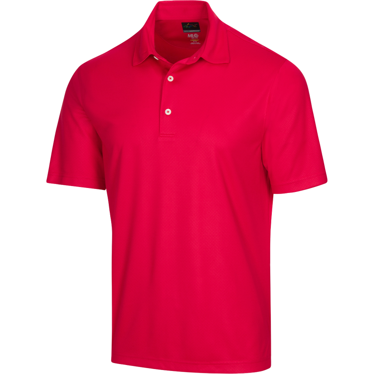 Greg Norman G7S22K470 British Red Protek ML75 Microlux Embossed Polo