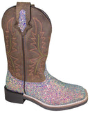 Youth Smoky Mountain Ariel Pastel Glitter Square Toe Boots